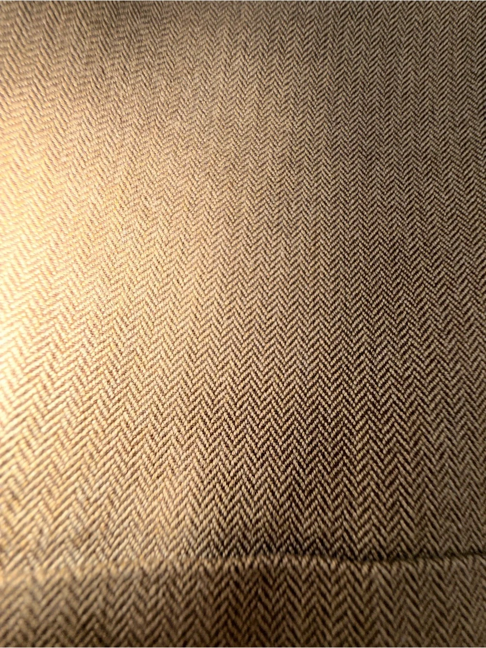 J.Crew Mens 36x32 Classic Fit Pants Brown Herringbone Pleated Cuffed 100% Cotton